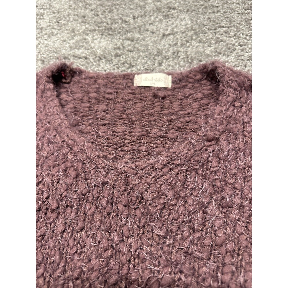 Altar'd State Fuzzy Eyelash Sweater Women's S/M‎ Rose' Mauve Oversized Boho Knit - Picture 3 of 11
